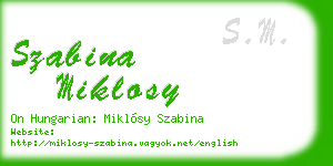 szabina miklosy business card